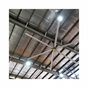 Ventilateur de plafond commercial HVLS de 16 pieds pour grands espaces – Refroidissement à haut volume et basse vitesse pour églises, entrepôts, gymnases |   Ventilateur à économie d'énergie de grande taille - Product Image 1