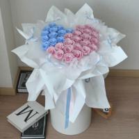 Blauw Roze Tweekleurig Ge conserveerd Rozenboeket Op Maat Gemaakt Eeuwige Roos Valentijnsdag Cadeau Echt Eeuwigdurend Bloemenboeket voor Jubileum