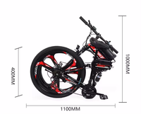 Motor listrik, sepeda listrik 1000W 48V 36V Motor Lithium catu daya baterai tanpa sikat Hub belakang Motor 21 kecepatan bingkai baja sepeda listrik