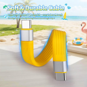 <span class=keywords><strong>C</strong></span>âble de charge rapide <span class=keywords><strong>USB</strong></span>-<span class=keywords><strong>C</strong></span> vers <span class=keywords><strong>USB</strong></span>-<span class=keywords><strong>C</strong></span> portable 60W 240W, design animal aquatique estival avec porte-clés, mignon, pour cadeaux et vente au détail - Product Image 6