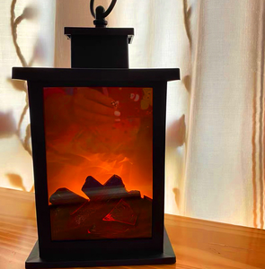 Festival Décoration LED Cheminée De Noël 3d Cabinet Maison Doux Ameublement Festival Artisanat Chandelier Charbon De Bois Flamme Lampe - Product Image 2