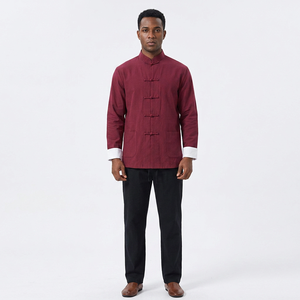 Nouvelle veste décontractée de style streetwear pour hommes, conçue par des designers de mode, 100% coton, arts martiaux, kung-fu, kimono - Product Image 4