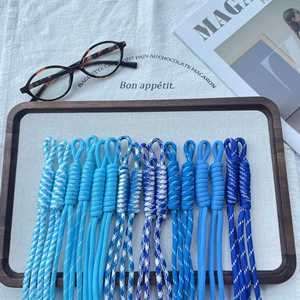 Dragonne de téléphone anti-perte en nylon tressé fait main, motif nœud étoile, aux couleurs vives dopamine, également utilisable comme porte-clés pour tasses et appareils photo - Product Image 4