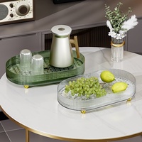 Multifunctionele PET-afvoerschalen met gouden poten voor keuken, woonkamer, badkamer, tafellamp, luxe retro theeservies, fruitorganisatie