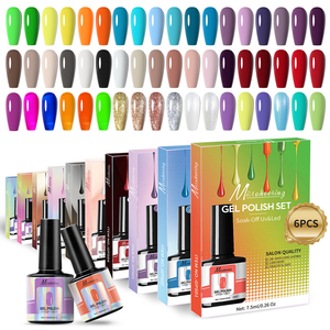 Juego de 6 uds., capa superior mate de 7,5 ml, barniz semipermanente UV Soak-off, 60 colores, estilo francés, esmalte de <span class=keywords><strong>uñas</strong></span> de Gel vegano no tóxico - Product Image 2