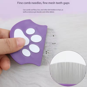 Peigne anti-<span class=keywords><strong>puces</strong></span> moderne pour chiens et chats, pour le soin du visage des animaux, élimine les <span class=keywords><strong>puces</strong></span>, les tiques, les pellicules et les nœuds, peigne à dents fines pour chiens et chats - Product Image 4