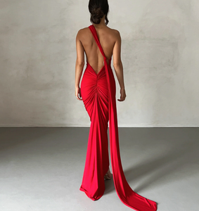 Dropshipping Sexy espalda descubierta plisado vestido sin mangas de Color sólido ajustado <span class=keywords><strong>para</strong></span> <span class=keywords><strong>ropa</strong></span> de <span class=keywords><strong>mujer</strong></span> en verano 2025 - Product Image 3