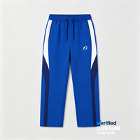 Ensemble de vestes contrastées bleu roi OEM en gros, impression DTG Kornit, streetwear, fournisseur de vêtements coupe-vent surdimensionnés Y2K athlétiques