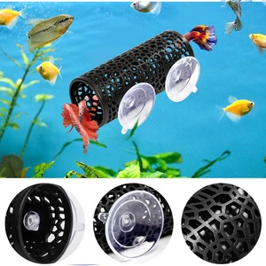Aquarium Fish Hideout Tube PVC Decorations For Betta And <b>Small</b> Fish With <b>Suction</b> <b>Cups</b> - Product Image 1