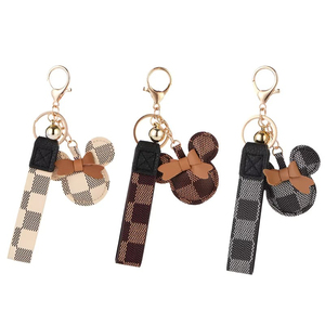 Móc khóa da PU cao cấp kiểu mới <span class=keywords><strong>2025</strong></span> dành cho nữ, trang trí túi xách, móc chìa khóa xe hơi - Product Image 1