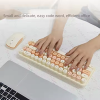 Produk terbaik Juli 2024 Keyboard komputer Tablet Mini Dual Channel Keyboard ponsel nirkabel isi ulang Keyboard BT
