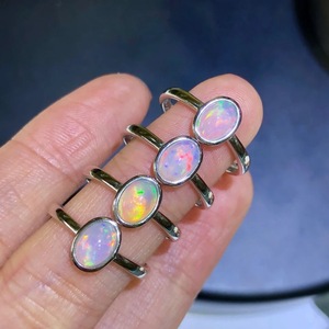 Aimgal Fine Jewelry Vintage Natural White <strong>Opal</strong> Gemstone <strong>Ring</strong> 18K Gold S925 Silver Sterling for Wedding - Product Image 4