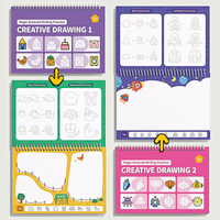 Cuadernos de Práctica de Escritura con Ranuras Mágicas Personalizados OEM/ODM, Cuadernos de Práctica de Caligrafía Reutilizables con Ranuras para Niños, Venta al por Mayor de Fábrica