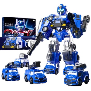<span class=keywords><strong>Robot</strong></span> transformable en plastique personnalisé, modèle magnétique DIY, jouet unisexe, <span class=keywords><strong>robot</strong></span> transformable pour les enfants de 3 ans et plus - Product Image 1