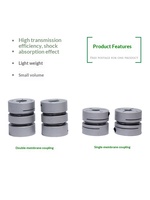 Accouplement universel flexible standard en acier inoxydable à disque simple/double pour tige filetée, encodeur à glissière, moteur pas à pas, servomoteur, moteur à réducteur
