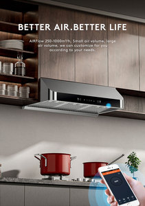 Hotte de cuisine électrique murale ventilée en acier inoxydable personnalisée <span class=keywords><strong>Greentec</strong></span> Smart OEM - Product Image 3