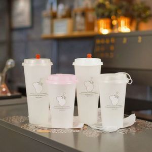 Gobelets en plastique transparent jetables écologiques personnalisables avec logo, 90 mm, 16 oz, 24 oz, pour Bubble Tea, café, usage unique, restaurant - Product Image 3