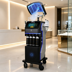 9 in 1 Advanced Vertical Hydro Facial <b>Machine</b> with Skin Scrubber and Cooling Mist for Blackhead Care and Refreshing Hydration - Product Image 1