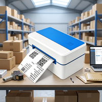 Impresora de Etiquetas de Envío de Códigos de Barras Térmica Directa de Escritorio, 4x6 Pulgadas, 100 mm, con Wi-Fi, para Uso en Supermercados, en Stock