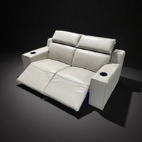 Hot-Selling Leder Theater Power Recliner Sessel für Wohnzimmer Villa Keller mit verstellbarer Kopfstütze und USB-Aufladung