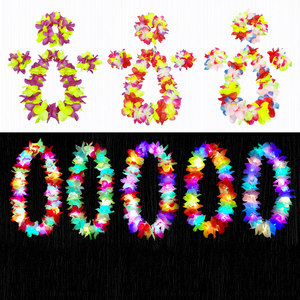 Nicro Nhiều Màu Sắc Nhân Tạo Hawaii Hoa Cho Lễ Hội Trang Trí Chủ Đề Đảng LED Ánh Sáng up Hawaii Hoa Vòng Cổ - Product Image 6