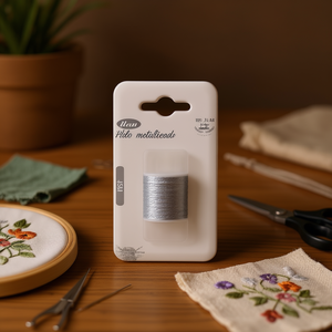 Fil métallique Ilan 45M argenté pour broderie et artisanat - Product Image 3