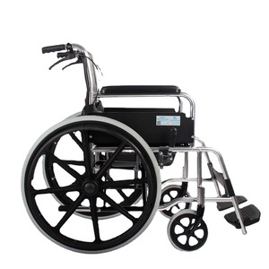 Silla de ruedas manual Fushide de aleación de aluminio, ligera, plegable, con cajón frontal para inodoro, para ancianos y discapacitados. - Product Image 2