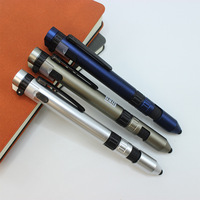 Stylo multifonction créatif en plastique pour l'extérieur, pour téléphones et tablettes, avec lumière LED et tournevis