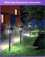Lampe anti-moustiques LED solaire rechargeable pour extérieur, avec capteur de lumière, pour usage domestique, éclairage de jardin