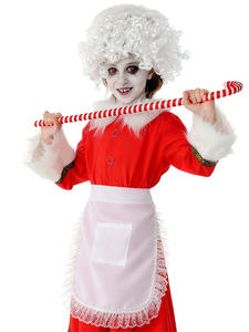 Mrs Claus Navidad Cosplay disfraces vestido conjunto para niña Navidad Año Nuevo vestir niños regalos Navidad Santa fiesta desgaste con peluca - Product Image 3