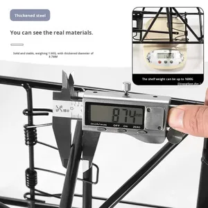 Portapacchi <span class=keywords><strong>Posteriore</strong></span> <span class=keywords><strong>per</strong></span> Bicicletta Pieghevole Motion Apex, in Ferro Verniciato a Polvere Nera, Design Solido Rinforzato, Impermeabile, Capacità di Carico 500kg - Product Image 4