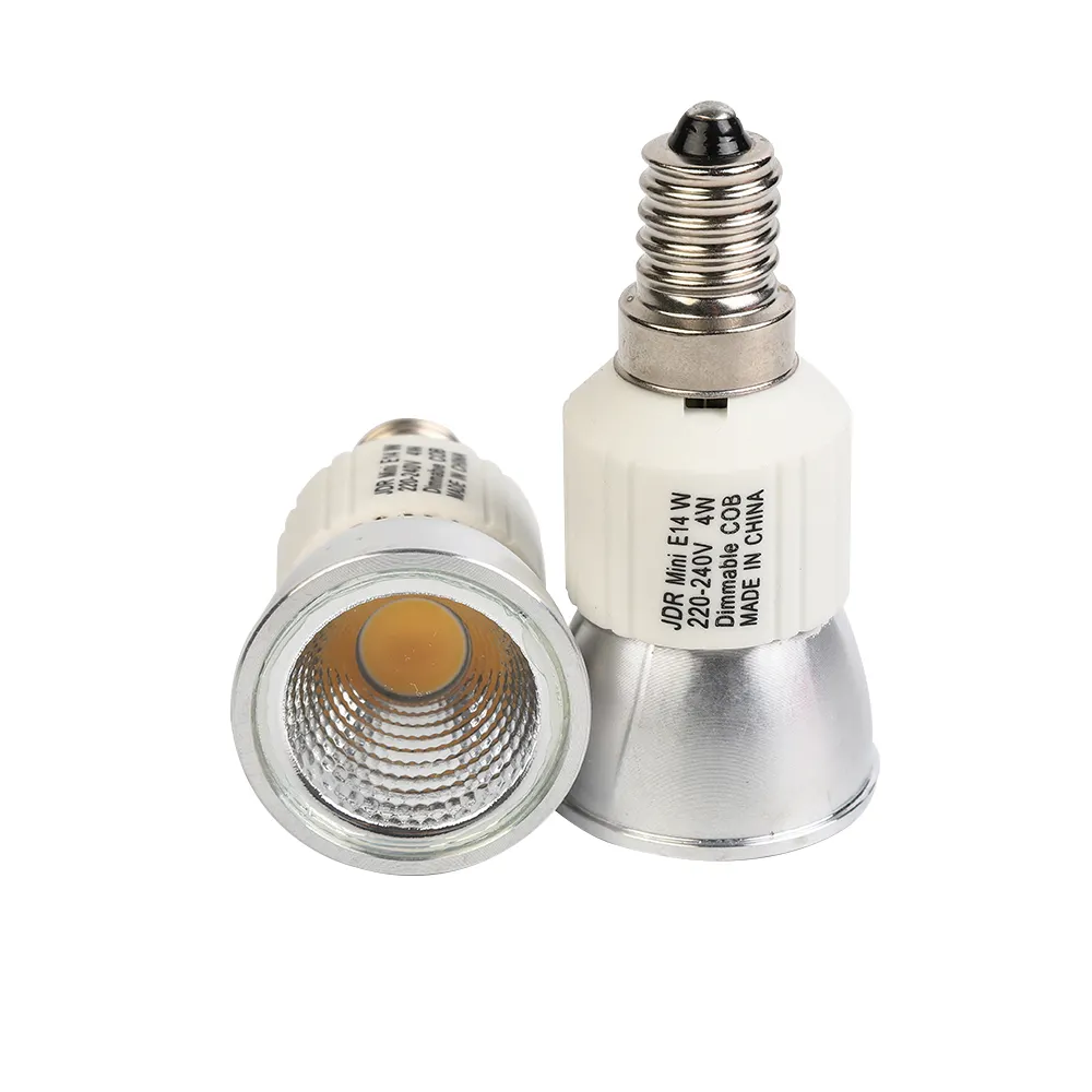 Mini ampoule led JDR E14, haute qualité MOSTAR/OEM, lampe variable en aluminium, éclairage d'intérieur, 4w