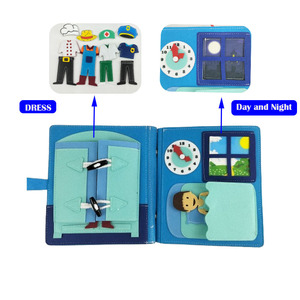 Montessori หนังสือสำหรับเด็กวัยหัดเดิน10หน้ารู้สึกหนังสือแพทย์ที่เงียบสงบรู้สึกว่าไม่ว่างสำหรับเด็กการศึกษาผ้าของเล่น - Product Image 3