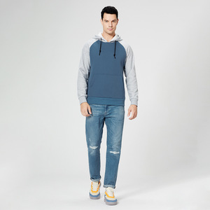 Solid Color Polyester/Cotton Hooded Anti-Pilling Fleece Loose Fit Digital Printing Pullover Sweater for Men Large Autumn - Product Image 4