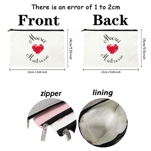 Trousse de maquillage personnalisée avec motif de remerciement, trousse de toilette de voyage, trousse de toilette, 1 pièce - Product Image 2