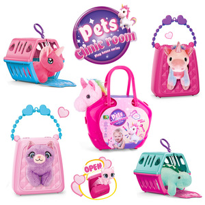 Sac fourre-tout en peluche pour clinique vétérinaire avec jouets licorne et chat pour ensemble de jeu pour enfants - Product Image 1