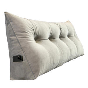 Color sólido 2025 nuevo Tatami Head Soft Bag soporte de cintura extraíble TriangPillow Case para el hogar medio superior reclinable poliéster - Product Image 5