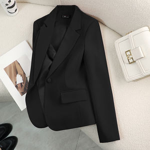 Dames Blazer Met Dubbele Rij Knopen Aan De Voorkant En Broek Zakelijk Kantoorpak Set 2-delige Effen Kleur Ademende Anti-Rimpel - Product Image 4