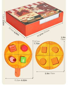 Juguete Educativo Montessori <span class=keywords><strong>de</strong></span> Madera, Juego <span class=keywords><strong>de</strong></span> <span class=keywords><strong>Pizza</strong></span> <span class=keywords><strong>de</strong></span> Madera para Niños, Juguete <span class=keywords><strong>de</strong></span> Imitación - Product Image 5