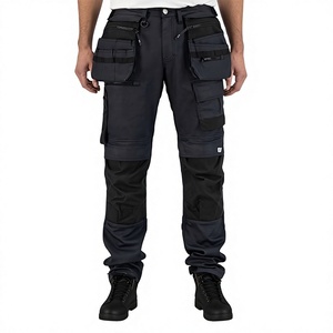 Pantalon <span class=keywords><strong>de</strong></span> <span class=keywords><strong>travail</strong></span> multipoches pour homme avec genouillères, en polyester et coton, résistant à l'usure, pour électricien, décontracté, coupe ample - Product Image 1