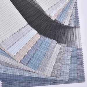 Ev için 2024 sıcak satış Polyester stor güneşlik perdeleri Zebra kör kumaşlar