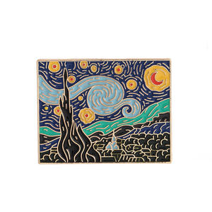 Broche en métal <span class=keywords><strong>Van</strong></span> <span class=keywords><strong>Gogh</strong></span> Tournesol Insigne d'artisanat en métal mignon avec impression personnalisée pour l'utilisation de la décoration de pièces de monnaie avec motif gravé - Product Image 5