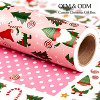 Stiker Label Natal Kustom Mewah, Label Kemasan Hadiah Pohon Natal Gnome Lucu, Segel Kemasan Grosir OEM/ODM