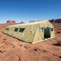 Tente de camping portable d'urgence pour une personne, beige, camouflage blanc, quatre saisons, Oxford+PVC laminé, 1000-1500 mm, imperméable, Émirats arabes unis