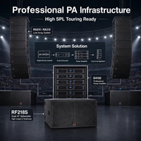 Subwoofer professionnel double de 18 pouces, 1200W, haute puissance audio pour stade et scène