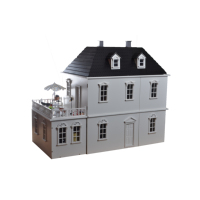Maison de poupée en bois Villa avec balcon 1:12 Kit miniature bricolage Style européen