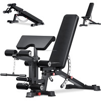 Banc de musculation multifonctionnel réglable, chaise de prédicateur, banc de musculation assis, siège pour exercices musculaires