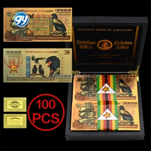 Nuevo billete de un trillón de yottalillones de dólares de Zimbabue, chapado en oro, con un hermoso <span class=keywords><strong>color</strong></span> - Product Image 5