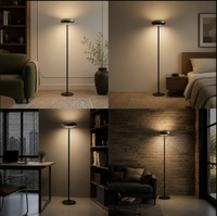 Lámpara de Pie LED Súper Brillante con Control Remoto Inteligente, Temperatura de Color Ajustable y Temporizador para Sala de Estar, Dormitorio y Lectura