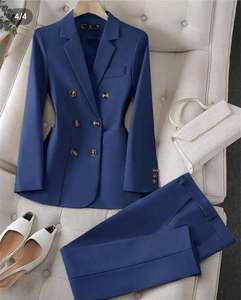 Giacca da ufficio da donna alla moda set di pantaloni per abbigliamento da donna abiti estivi in tessuto blazer da donna estate due pezzi completo completo blazer - Product Image 2